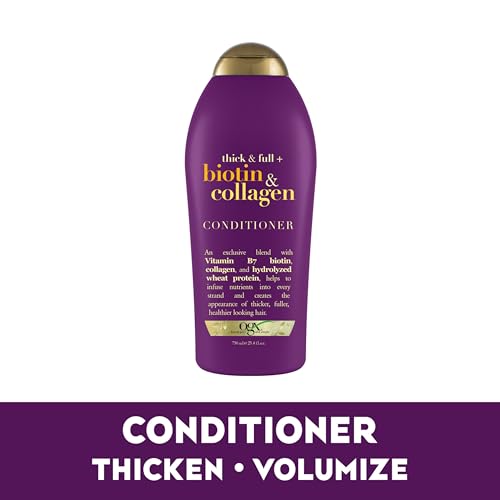 OGX Thick & Full Biotin Collagen Volumizing Conditioner 25.4 Fl Oz Pack of 2