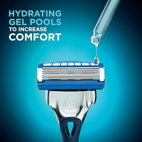 Wilkinson Sword Hydro 5 Skin Protection Razor Blades, Pack of 8 - Men’s Shaving