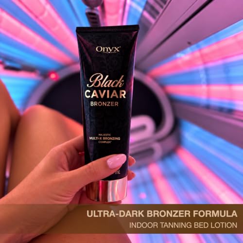 Onyx Black Caviar Ultra Dark Indoor Tanning Bed Lotion with Bronzer - 8.5 Fl Oz