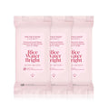 THE FACE SHOP X GLAMZILLA Rice Water Bright Cleansing Wipes On-the-Go Bundle for Face, Moisturizing, Infused with Rice Extract, Cleansing Facial Wipes, 25 Count (Pack of 3)