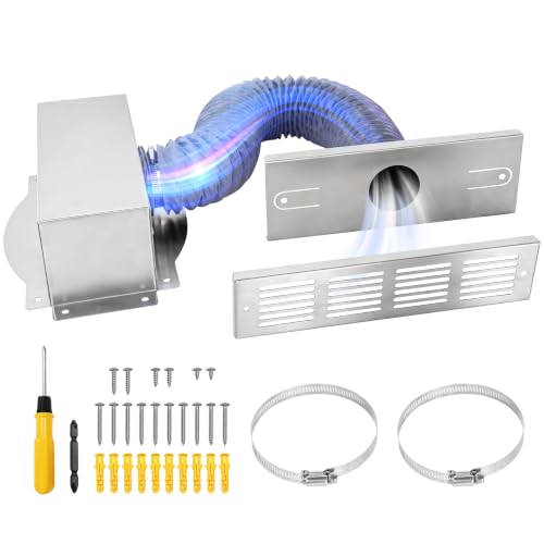 4-Inch Under-Cabinet Toe Kick Duct Kit with Grille | Stainless Steel