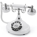 Oreozix Ivory White Retro Telephone Voice Recorder Wedding Guest Book with Custom Greeting