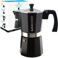 GROSCHE Milano 12-Cup Stovetop Espresso Maker Moka Pot, Black