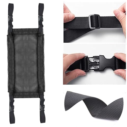 HOINCO Black Large Under Desk Mesh Storage Pocket for Massage Bed Accessories