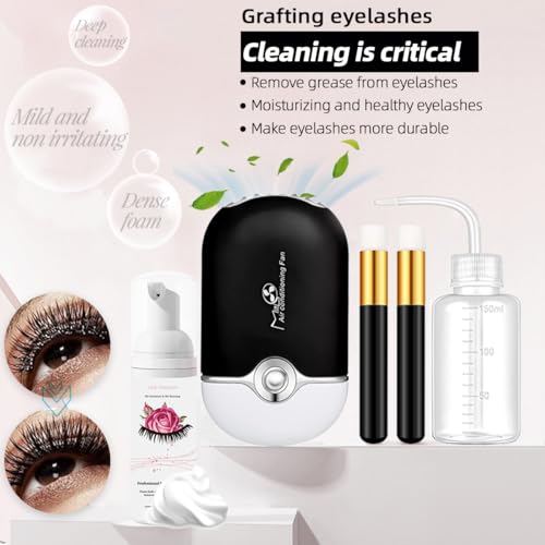 Eyelash Extension Kit with Mannequin Head & Accessories - Black A