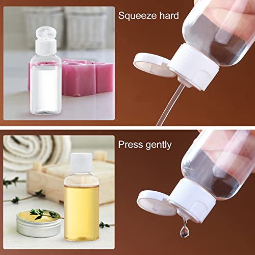 Clear Travel Bottles 100 Pcs 1.7 oz Refillable Flip Caps for Toiletries - Variation: Clear