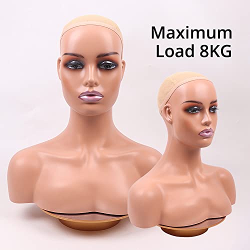 Motorized Rotating Display Stand 25cm for Mannequin Head & Wigs - 360 Degree Turntable