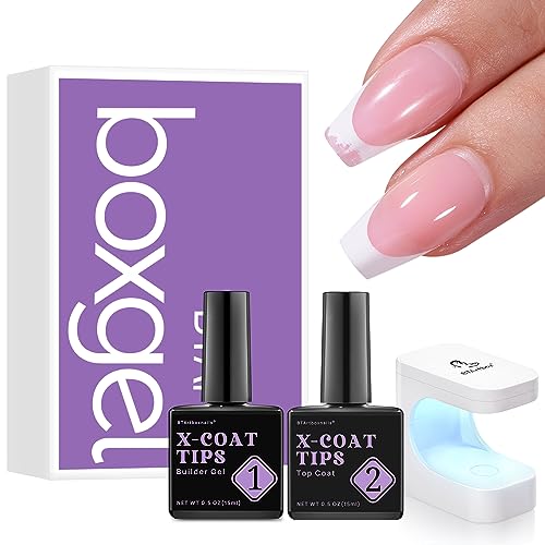 btartboxnails Long Square Nails with French Protection Duo Set