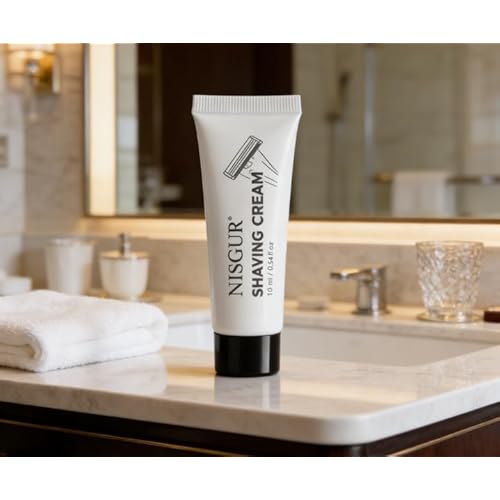 Travel Size Disposable Shaving Cream Bulk Pack of 144 Tubes 10ml/0.34fl.oz Each Individually Wrapped Hotel Toiletries and Amenities