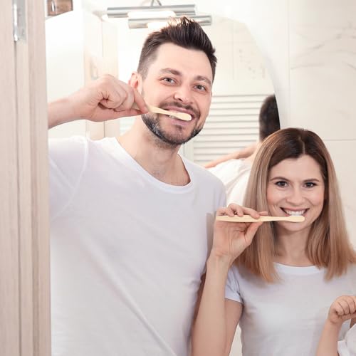 Bamboo Toothbrushes Bulk Pack - 200 Soft Charcoal Toothbrushes for Travel & Home