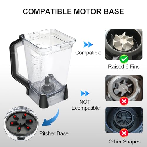 Ninja Blender Replacement Pitcher with Locking Lid - 72oz, Series BL610 BL710