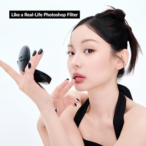 ABOUT TONE Blur Powder Pact 0.32oz - Pressed Powder Compact with Mirror and Puff Makeup Setting Finishing Blurring Natural Translucent Lightweight Face Sebum Oil Control Vegan Formula (03 NATURAL)