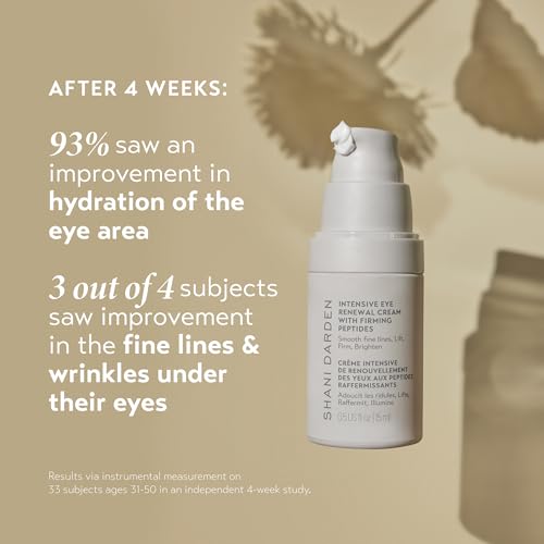 SHANI DARDEN Intensive Eye Renewal Cream, Hydrating Under Eye Cream for Dark Circles, Fine Lines, Wrinkles & Crows Feet with Niacinamide, Shea Butter & Ceramide, Crease-Free & Makeup-Ready, 0.50 fl oz