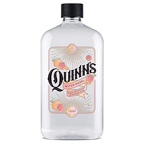 Quinn's Pure Castile Organic Unscented Liquid Soap 32 oz Alcohol Free Pink Grapefruit and Orange Rind Witch Hazel with Aloe Vera 16oz