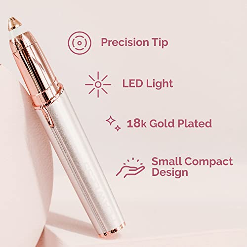 Eyebrow Hair Remover for Women - Painless Electric Razor with LED Light