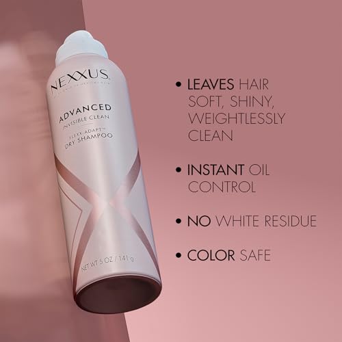 Nexxus Dry Shampoo Travel-Size 3-Pack - Oil Control, Invisible Clean, Rose & Waterlily Scent