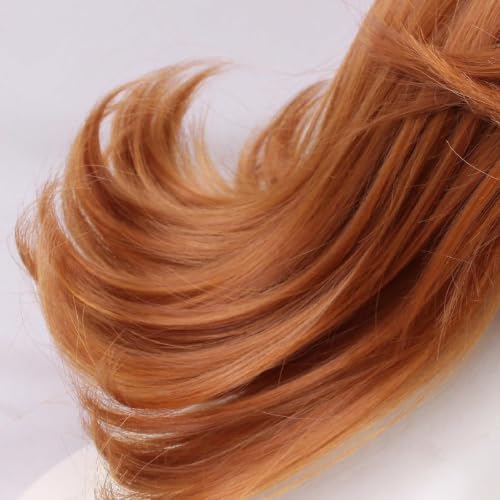 FWHWJ Cosplay Wigs for Women Retro 50s-70s Light Copper Flip Bob Party Costume