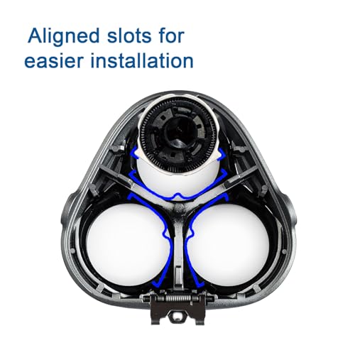 6-Pack Replacement Heads for Philips Norelco Aquatec Shaver HQ8 Compatible with AT750 AT751 AT890 AT891