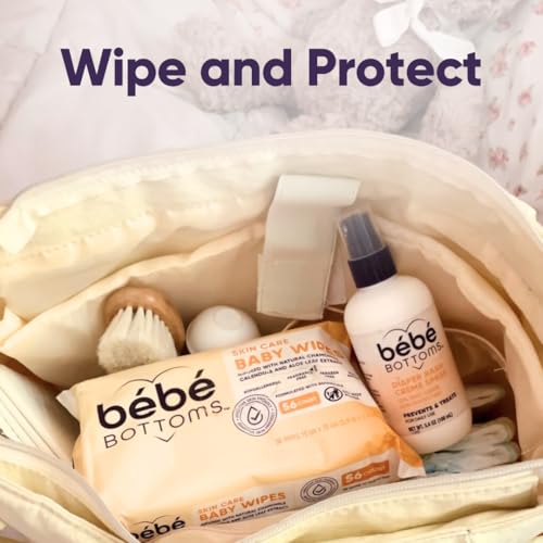 B?b? Bottoms Hypoallergenic Facial Cloth and Baby Wipes - Fragrance & Paraben Free, Sensitive Skin Friendly - Travel Essentials, Baby Essentials - Ideal for On-the-Go Families (224 Count)