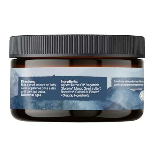 Earthley Wellness Soothing Skin Balm - Natural Moisturizer for Dry, Itchy Skin, Calendula & Mango Butter, 4 oz - Variation of THIS listing