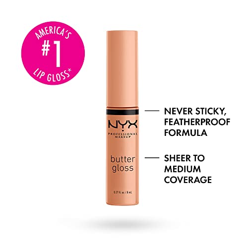 NYX PROFESSIONAL MAKEUP Soft Matte Lip Cream London & Butter Gloss Fortune Cookie Lipstick Gloss Set