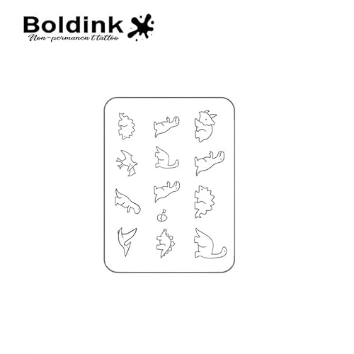 Semi-permanent Tattoos,Realistic Fake Tattoos,Last 7-15 Days,Waterproof Non-reflective Temporary Tattoo Stickers,Cruelty-free,Uniquely Designed Exquisite Packaging(Dinosaurs)