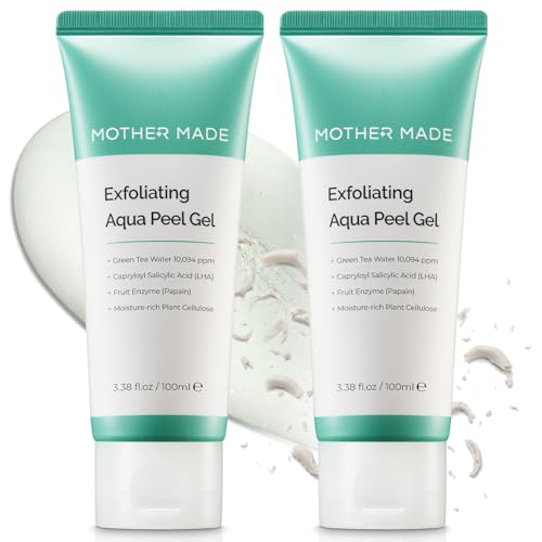 Mother Made Green Tea Exfoliating Aqua Peel Gel 2 Pack - Gentle Facial & Body Peeling