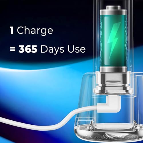 Electric Toothbrush with 365-Day Battery & LED Screen - Sonic Cleaning
