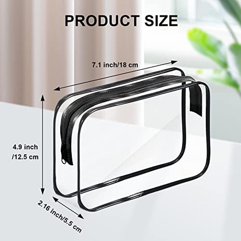 36PCS Clear Makeup Bags, Zippered Travel Toiletry Bag, PVC Plastic Travel Bags for Women Men, Travel Waterproof Portable Bag for Bathroom, TSA Approved