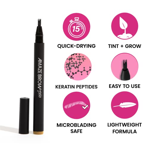 Eyebrow Growth Serum and Tint Pen - Blonde to Light Brunette, Waterproof & Long-Lasting