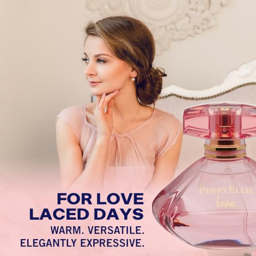 Perry Ellis LOVE Eau de Parfum Spray for Women 3.4 oz - Vanilla & Rose