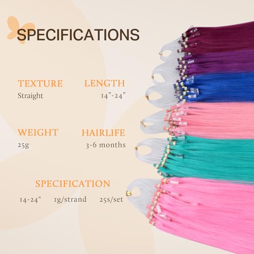 DOORES 9A Grade Human Hair Extensions - Real Remy Hair, Easy Clip-In, Vibrant Color