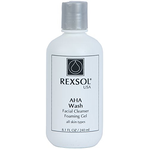 REXSOL AHA Foaming Facial Cleanser Gel with Vitamin E, 240 ml