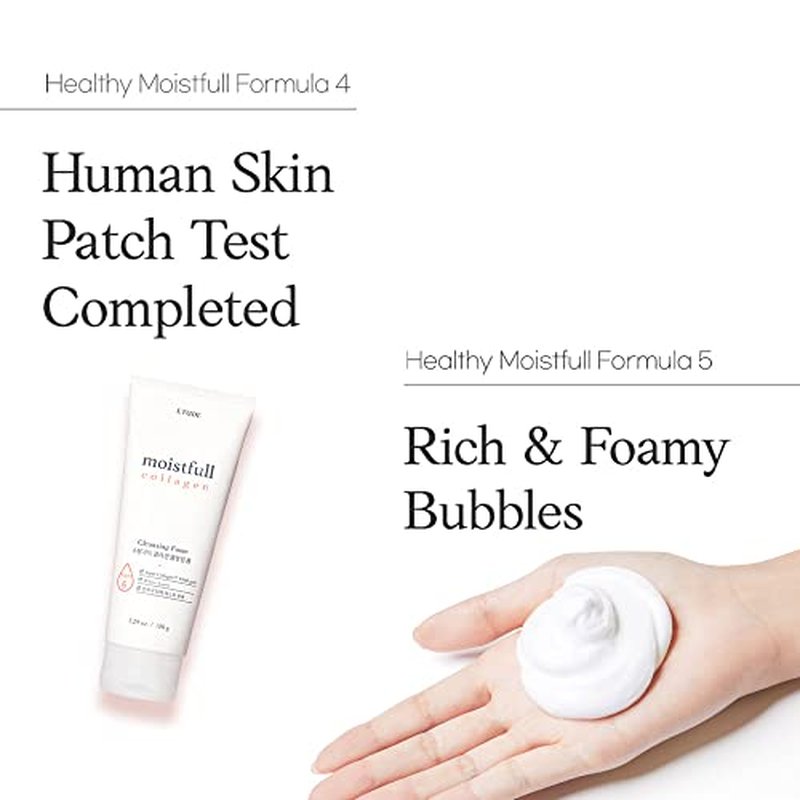 ETUDE Moistfull Collagen Cleansing Foam, Face Wash, Foam Cleanser, Super Collagen Water, Lupinus Albus Protein, Gentle Cleansing, Clinically Tested, Korean Skin Care, Beauty (5.29 Ounce)