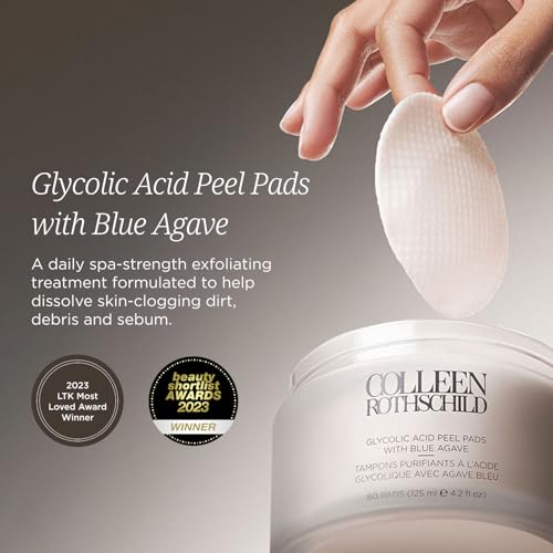 Glycolic Acid Peel Pads for Brightening & Exfoliation - Gentle Facial Exfoliator