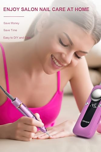 Cordless Electric Nail Drill Kit 45000 RPM for Professional Manicure & Pedicure - Pink