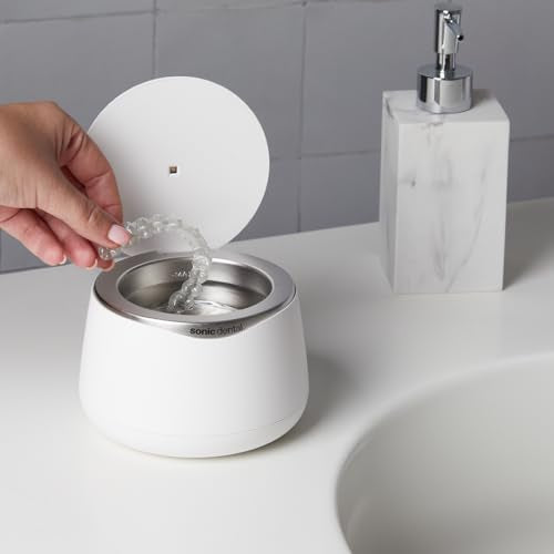 Sonic Pro Ultrasonic Dental & Jewelry Cleaner Pearl White 43kHz - UK Approved