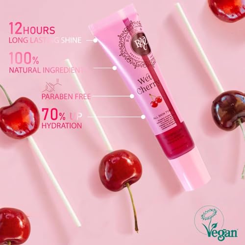 Rosee Lip Gloss Vegan & Cruelty Free Treatment, Professional Make up, Long Lasting Glossy with Shea Butter, Moisturize, Protect & Smooth, High Shine, Non-Sticky (z2. Set of 8-3, 0.5)