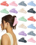 Large 16 Pack Non-Slip Hair Claw Clips for Women - Durable & Colorful Hair Accessories