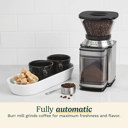 Cuisinart Burr Mill Stainless Steel Coffee Grinder, 18 Settings, 4-18 Cups
