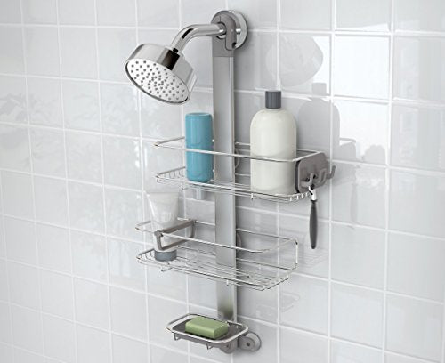 Simplehuman Adjustable Shower Caddy - Medium, Rust-Proof Stainless Steel & Aluminum
