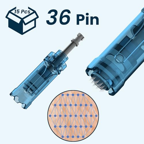 36Pin Microneedling Pen Cartridges for Dr Pen A11/M8S - 15 Pack, Home Use