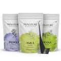 Herbal Hair Color Kit with Henna Indigo Amla - Natural Care Pack 300g