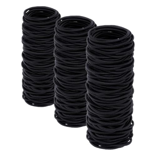 150 Pack Black Hair Ties for Thick Curly Hair Bulk Ponytail Holders - Variation of THIS Listing
