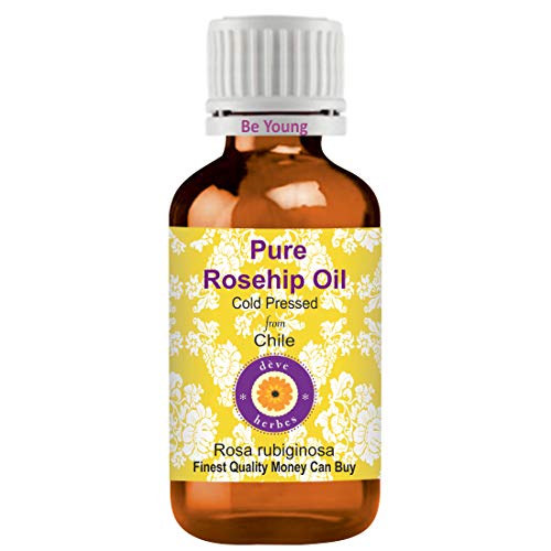 d?ve herbes Rosehip Oil (Rosa rubiginosa) | Cold Pressed | Pure | Natural | Undiluted | For Diluting Essential oils | For Skin & Massage | Non-Sticky| Lightweight| Men & Women | 50ml (1.69 oz)