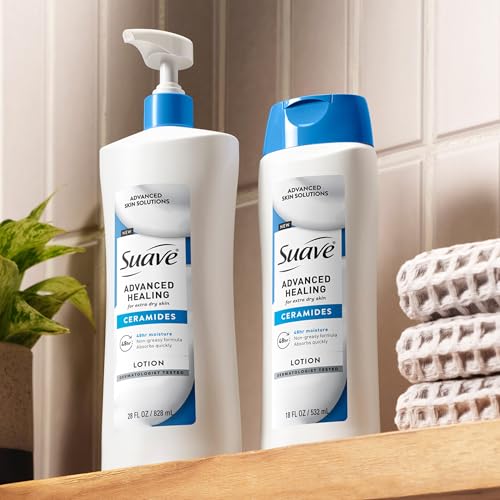 Suave Advanced Healing Hand & Body Lotion - Clean & Fresh 18 Fl Oz Pack of 6