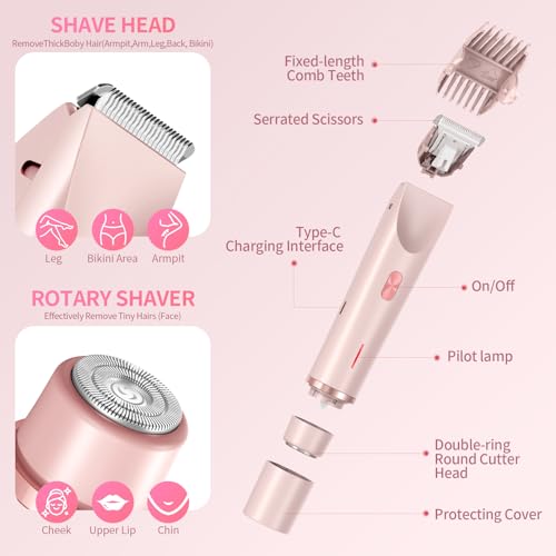 GlowShave¢â -2-in-1 Women¡¯s Body Shaver,Glow Aura Bikini Shaver