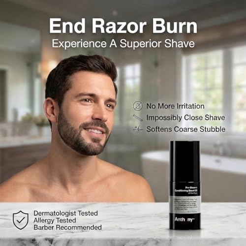 Anthony Pre-Shave and Conditioning Beard Oil 2 Fl Oz - Rosemary Basil Olive Calendula