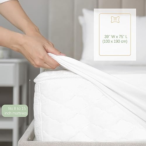 White Twin Fitted Sheets Bulk Pack - Microfiber, Deep Pocket, Elastic Corners