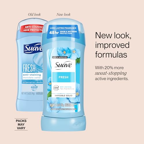 Suave Invisible Women’s Antiperspirant Deodorant Stick - Fresh, 48-Hour Protection, Sensitive Skin, 2.6 oz - Bulk Pack